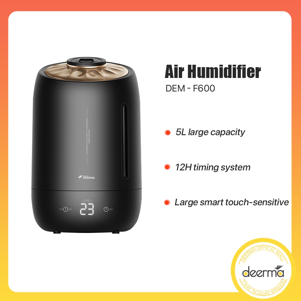 Deerma F600 5L Air Home Ultrasonic Humidifier Touch Version Air Purifying for Airconditioned