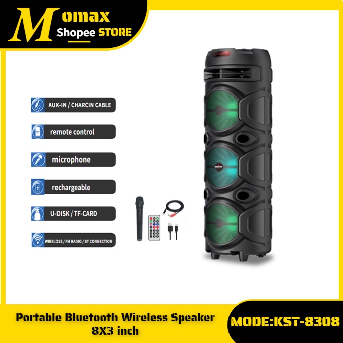 Kingster KST8308 25 inch Portable Heavy bass Karaoke wireless