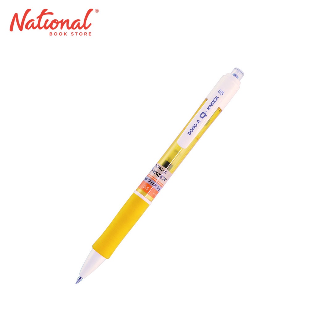 Dong-A Q-Knock Gel Pen Orange Barrel 0.5mm, Black 11210031 - School ...