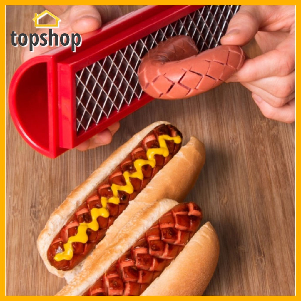 Aazon.co: Pssopp Hot Dog Slicing Tool, Plastic Sausage Cutter Kitchen