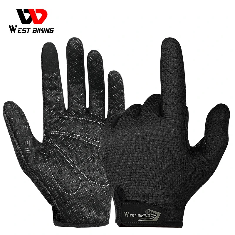 Cycling Full Finger Gloves WEST BIKING Cycling Gloves - Full Finger,  Touchscreen Compatible - For MTB & Road Biking
