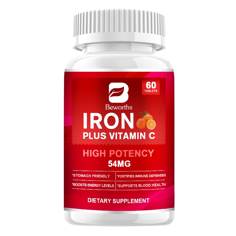 Beworths Iron Tablet With Vitamin C Supports Blood Health Boosts Energy Level Fortifies Immune