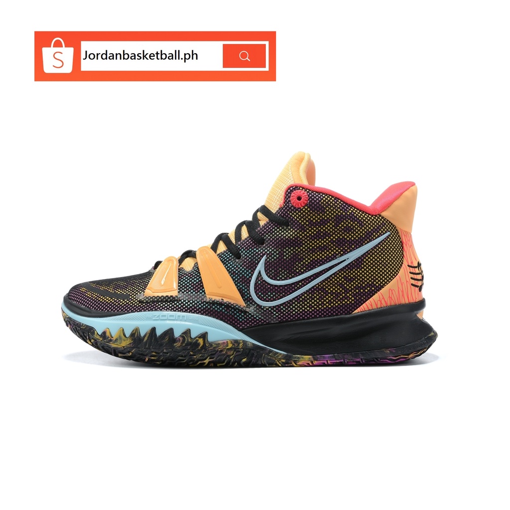 100 Authentic Nike Kyrie Irving 7 Black Orange Air Cushion Sports Basketball Shoes For Men Women Shopee Philippines