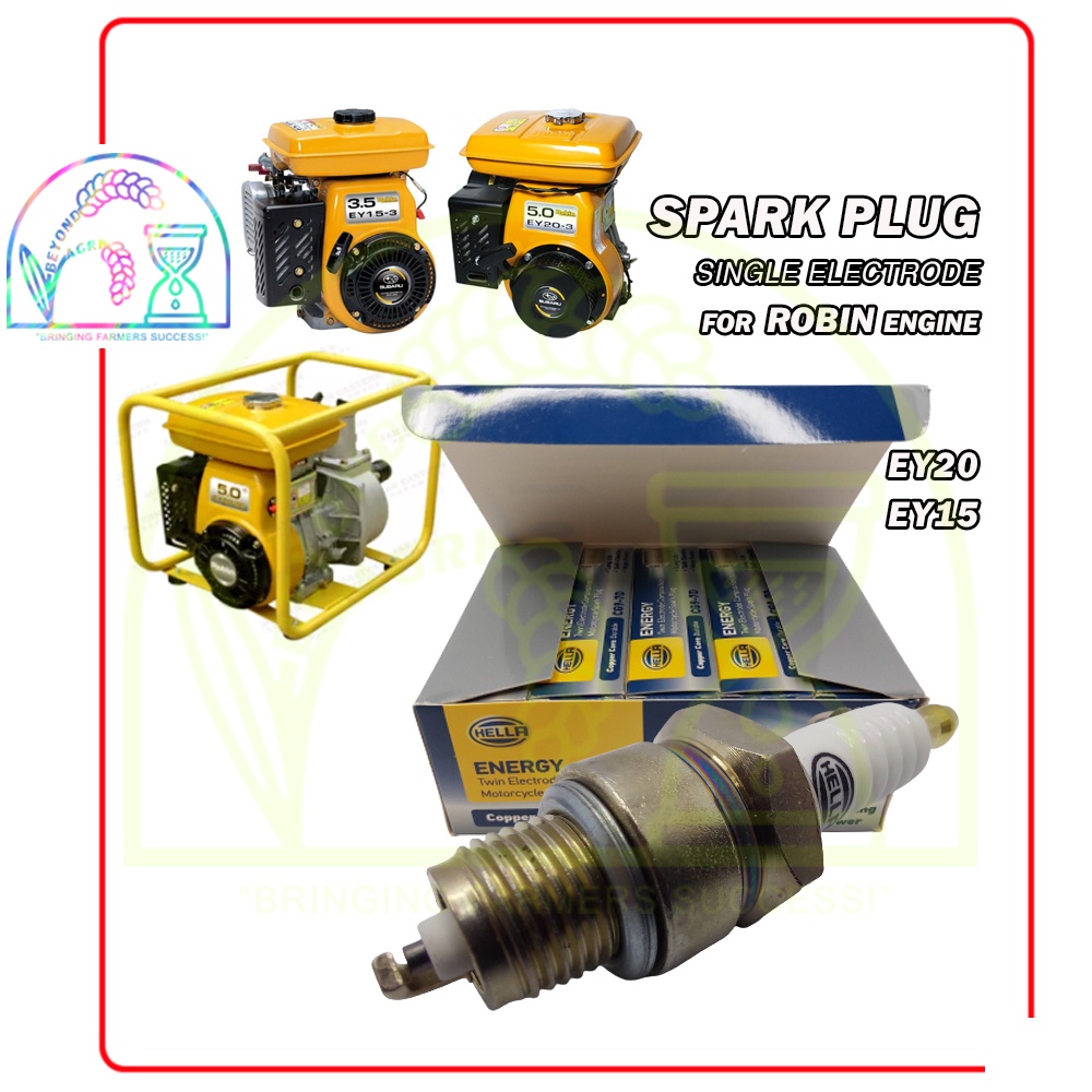 Spark plug for Robin EY15 3.5hp EY20 5hp gasoline engine by Hella Made