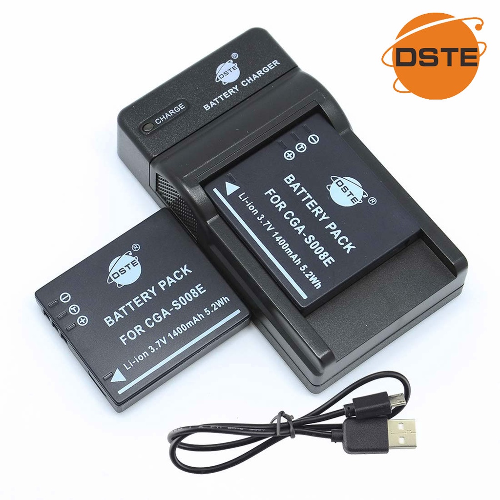 Leica C-LUX3 DSTE 2-Pacco CGA-S008E Ricambio Batteria Compatibile Per