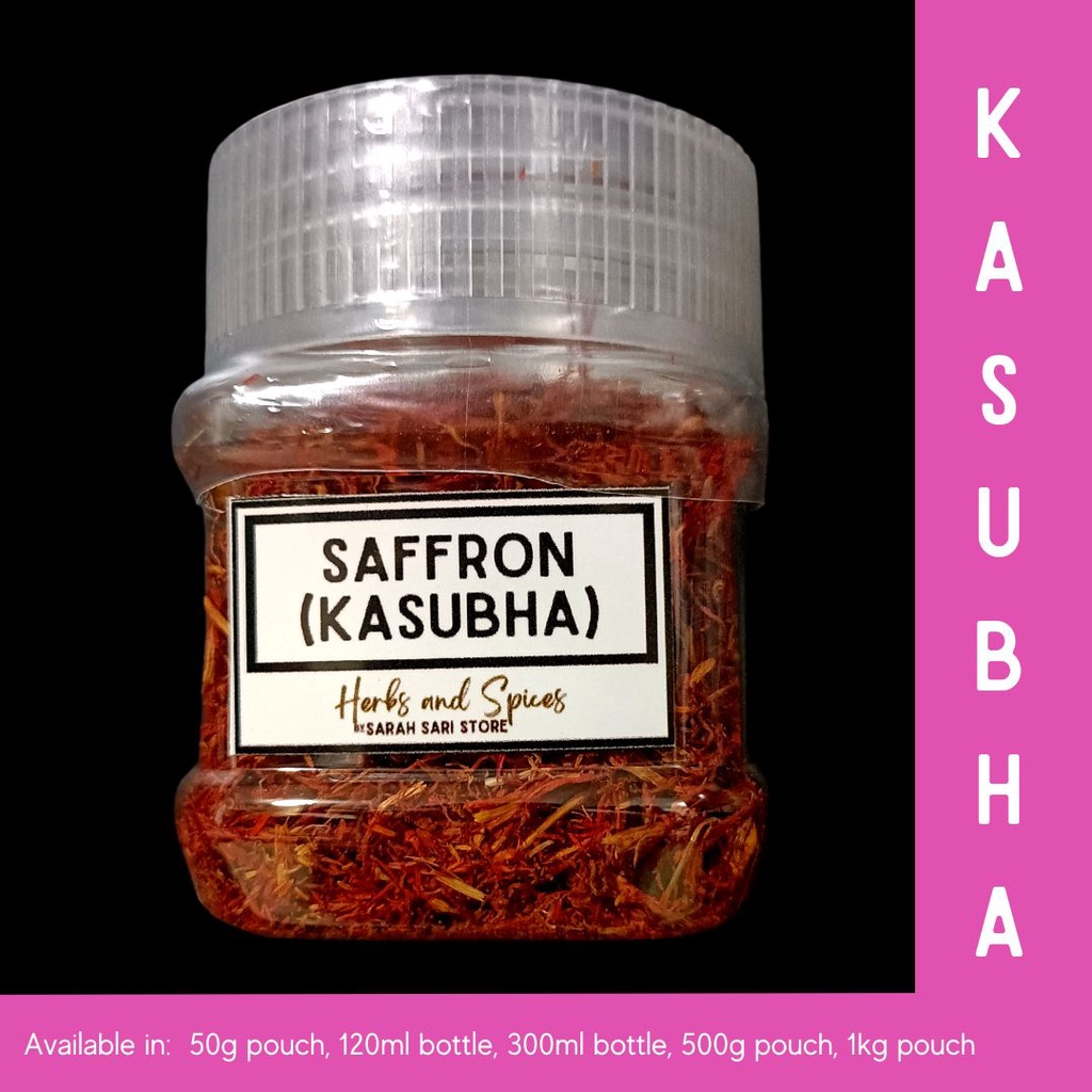 Kasubha American Saffron Safflower In Mini Jar Regular Jar And 