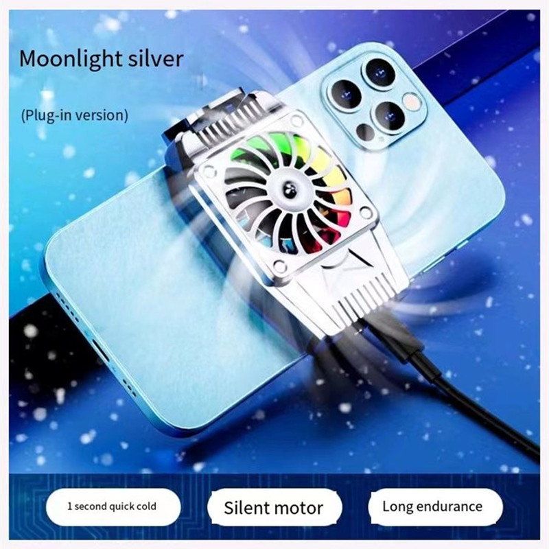 Phone Gaming Cooler Portable Mobile Phone Radiator Cooling Fan for 4 ...