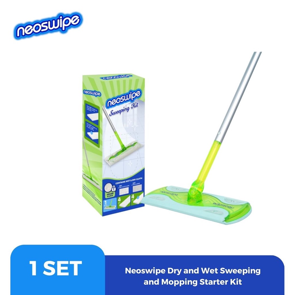 Neoswipe Dry and Wet Multi Surface Floor Sweeping and Mopping Starter