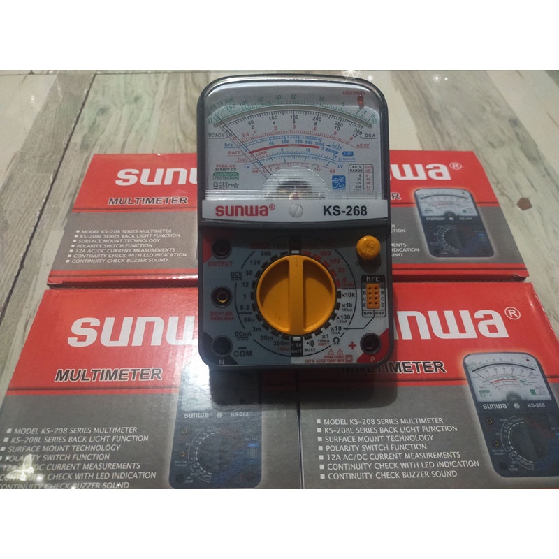 sunwa multimeter analog KS-268 heavy duty with fuse protected with ...