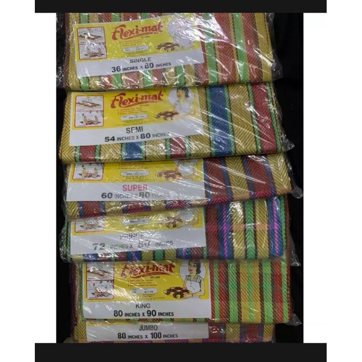 Fleximat Banig Original Makapal Matibay Plastic Bed Mat Beach Mat (Banig) Single to Jumbo Size