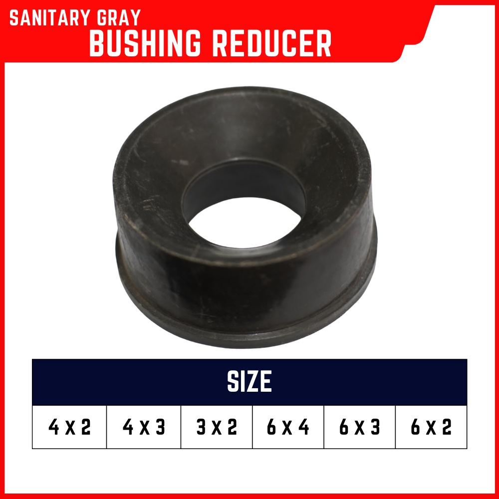 Sanitary PVC Fittings Gray Bushing Reducer (Sizes 4x2", 4x3", 3x2",6x4