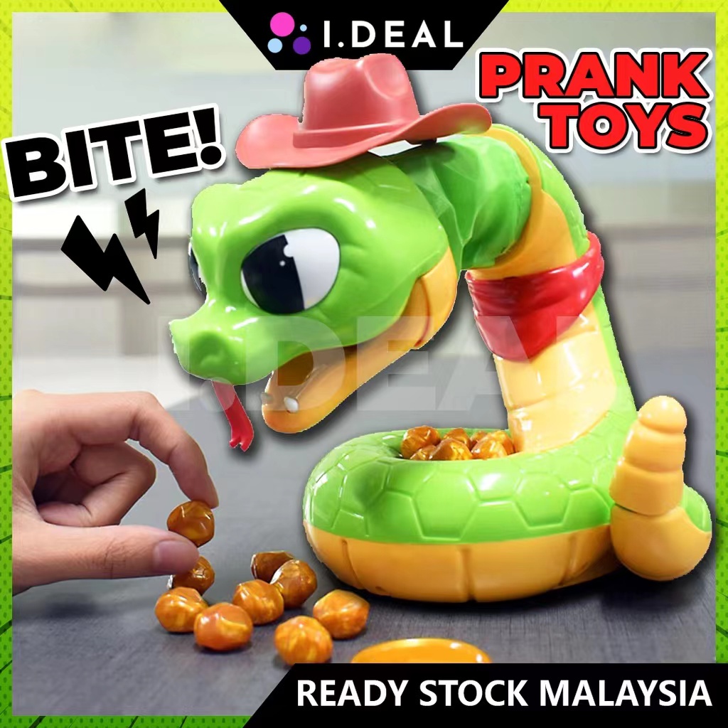 scary rattlesnake tricky toys fun snake party game biting hand rattle