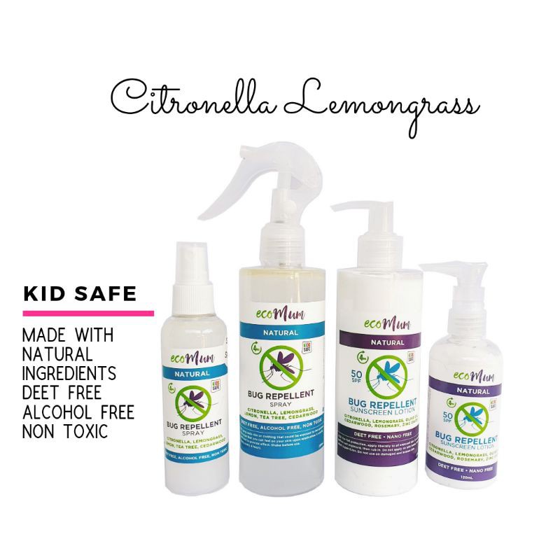 Mosquito repellent ECO MUM Bug Repellent Citronella Spray Non toxic