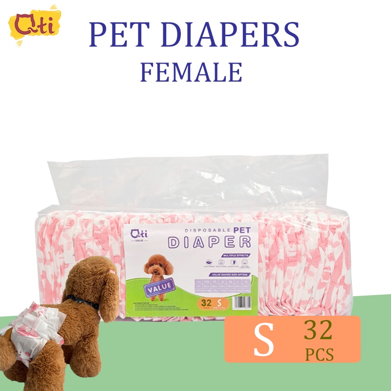32pcs Pet Diaper Diapers For dog For Female dog XL dog diaper Premium