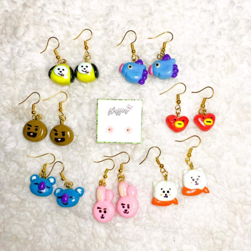 Handmade BT21 Earrings by Fluffies Ph | Shopee Philippines