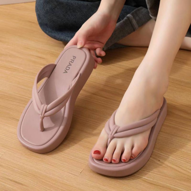 New Design Fashion Semi High Sandals For Women 2808 Shopee