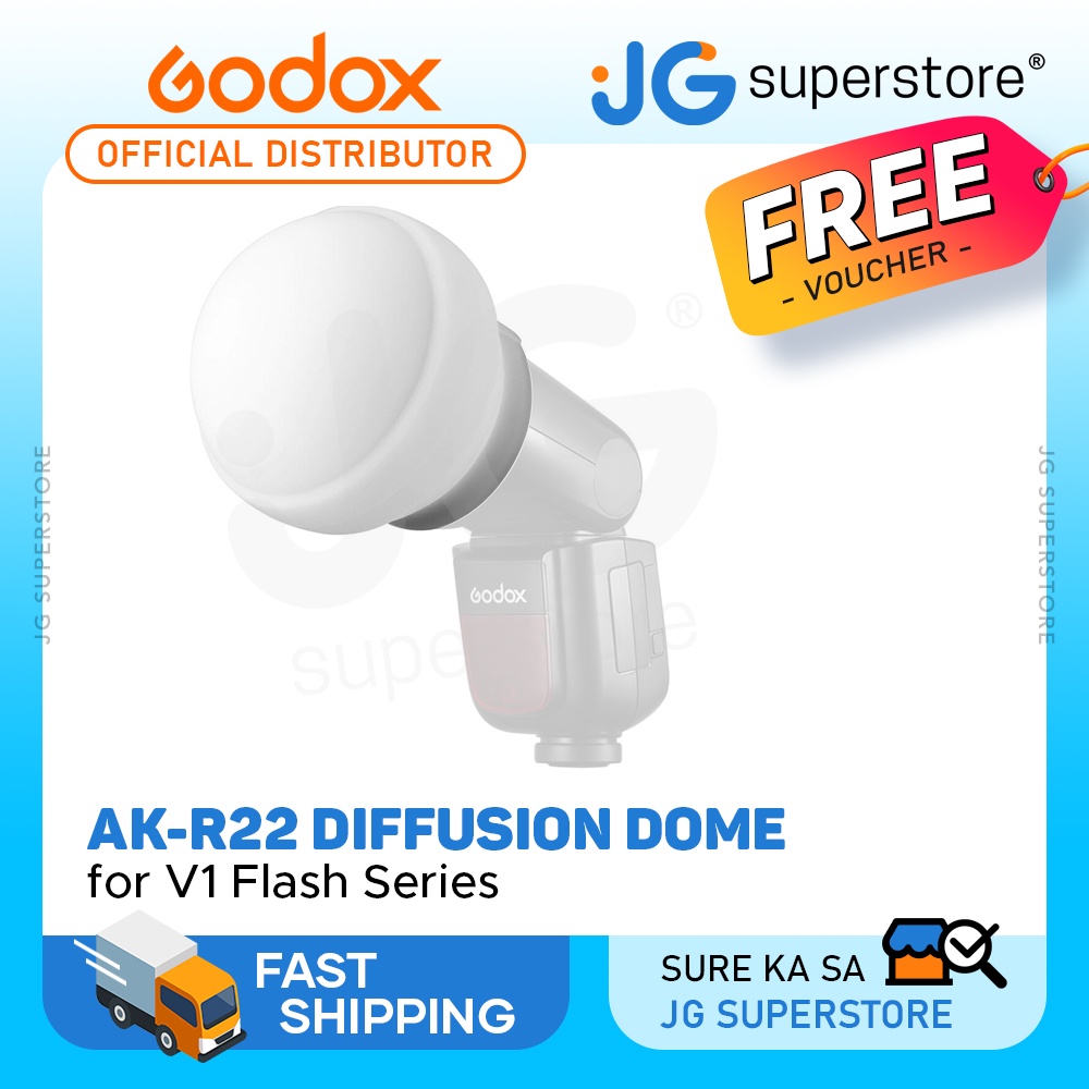 Godox AKR22 Collapsible Diffusion Dome Soft Silicone Flash Diffuser Head for V1 Series Shopee