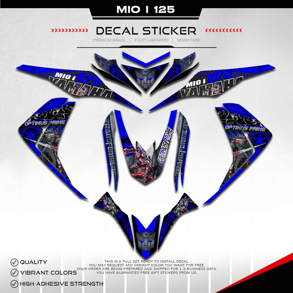Mio I 125 Decals(Wandecs Fully LaminatedGloss Vinyl high grade brand