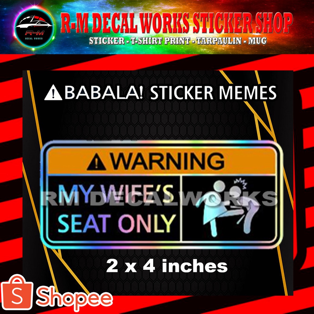 Rm Babala Sticker Meme Hologram Vinyl Holographic Stickers Motorcycle