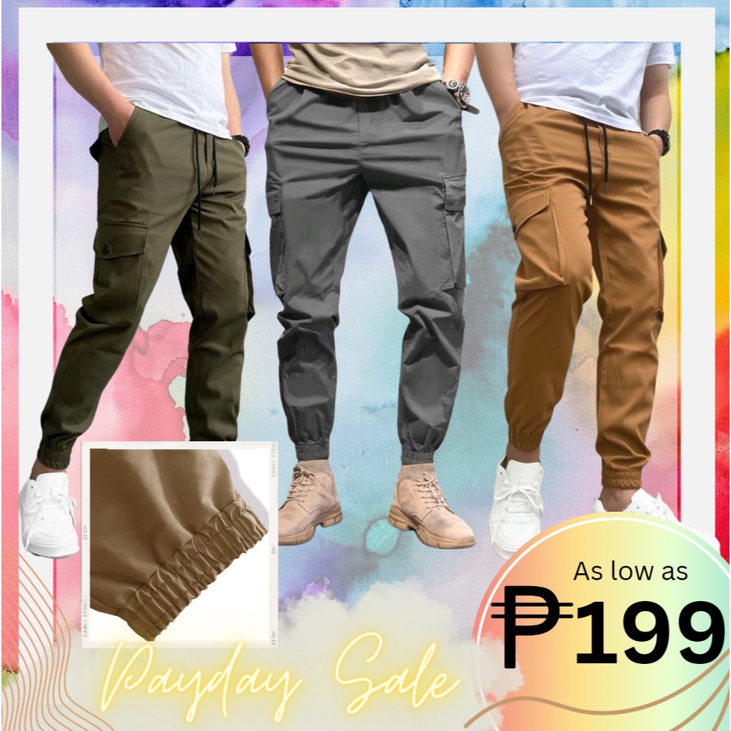 Unisex 6 Pocket Jogger Pants For Men Cargo Jogger Women Pants