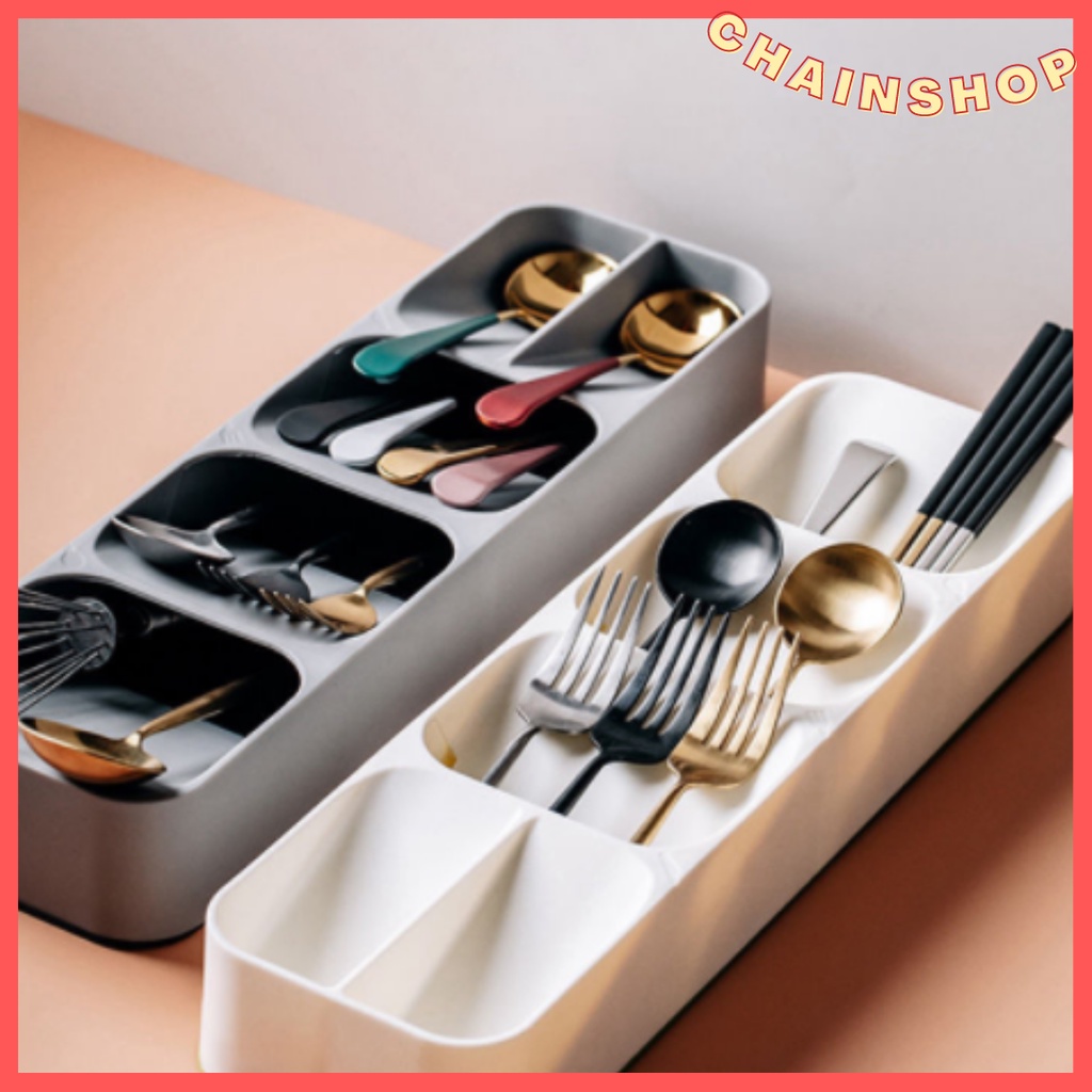 Compact Cutlery Organizer (color Grey) Shopee Philippines