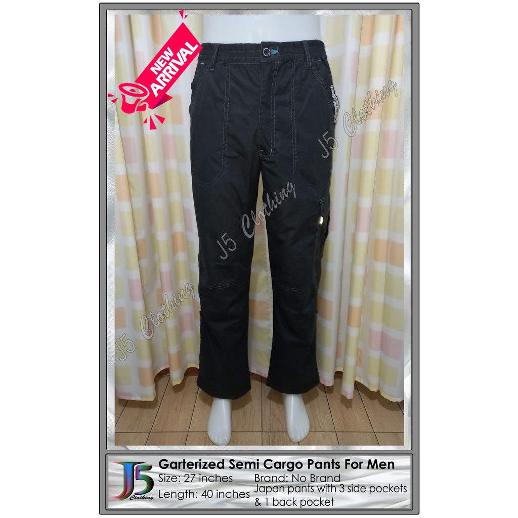 Garterized Semi Cargo Pants For Men | Shopee Philippines