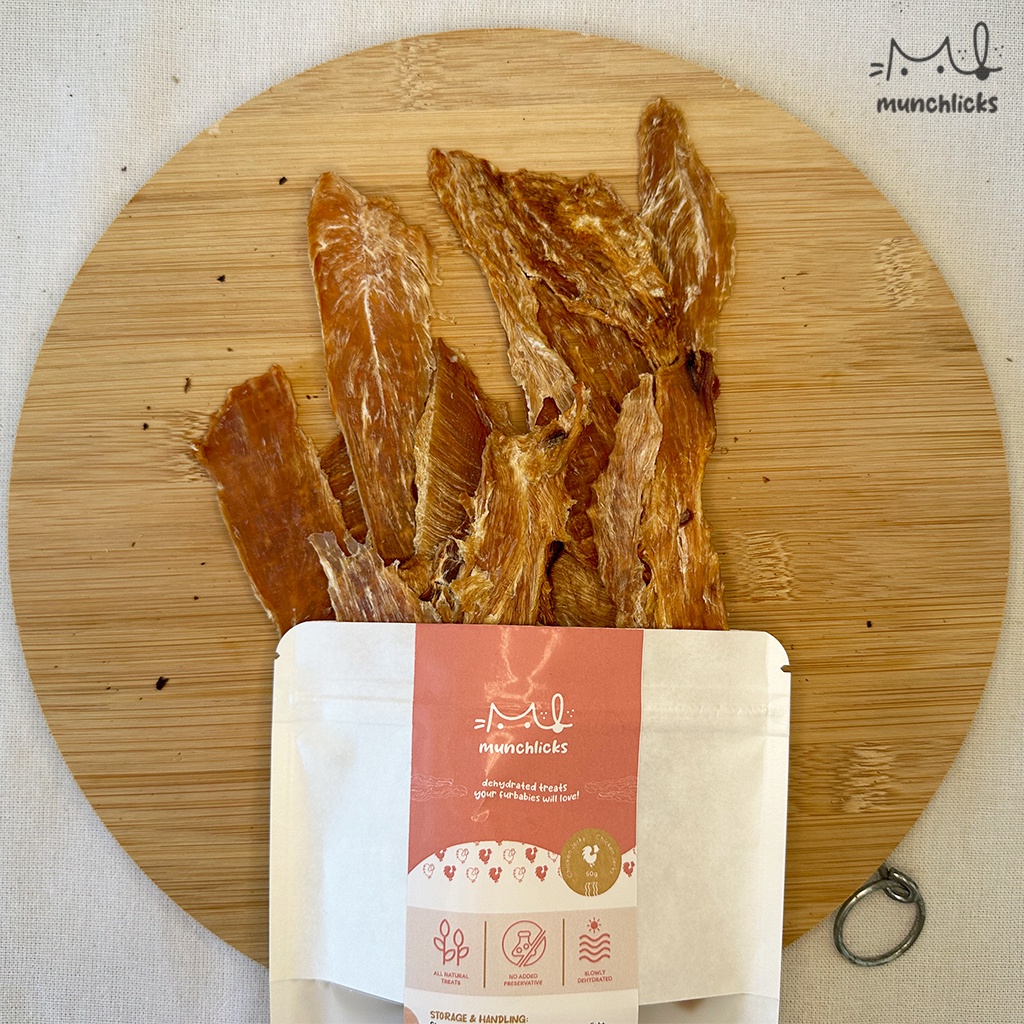 All Natural Dehydrated Chicken Jerky for Dog & Cat (25g/50g) Shopee