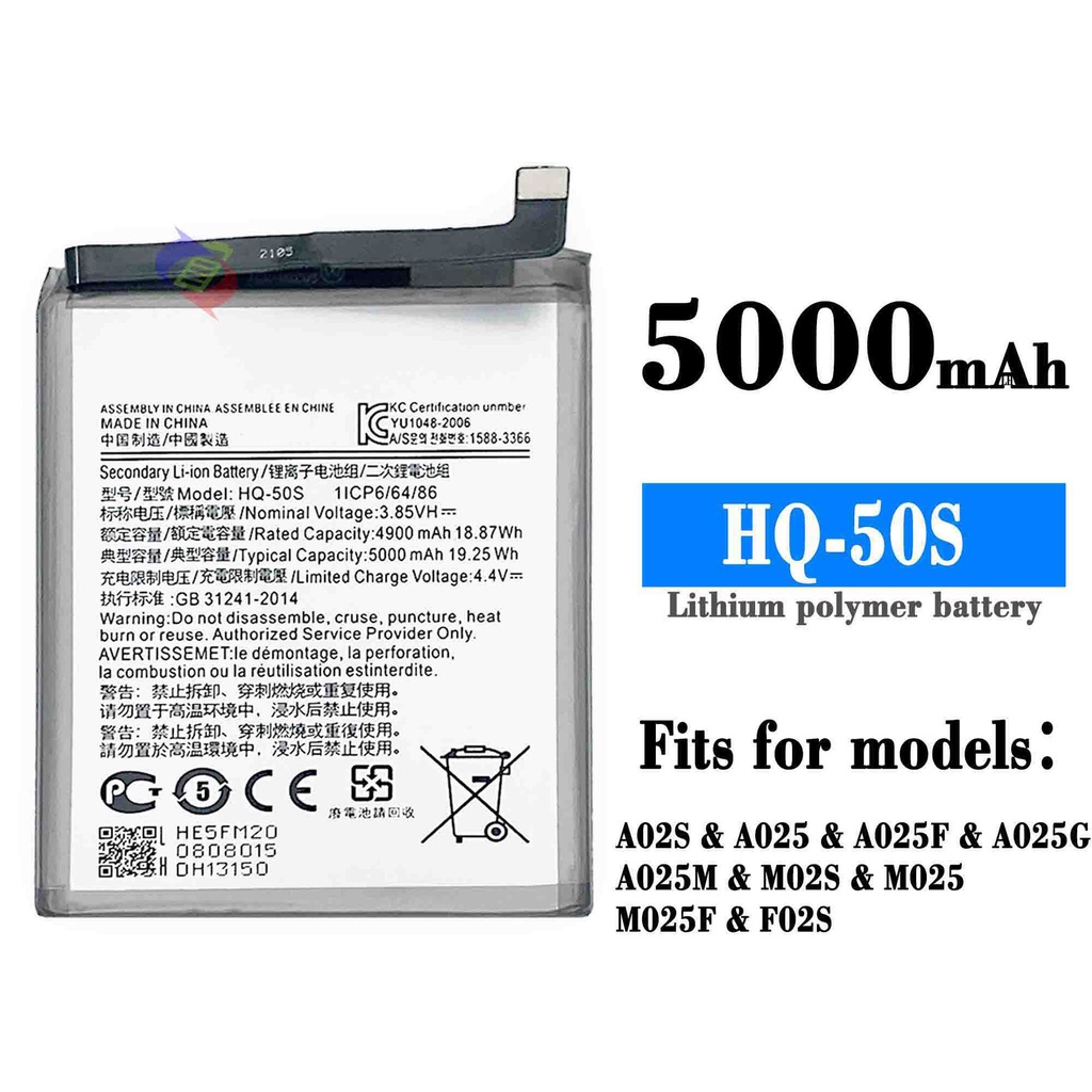 Sam A02S M02S F02S HQ-50S A025 A025F A025G A025M M025 M025F Battery ...