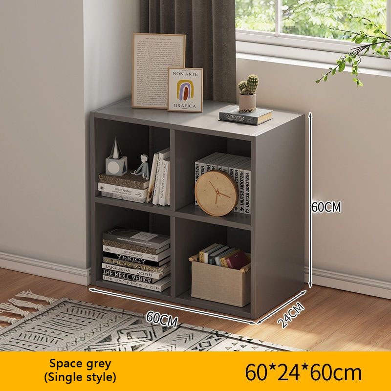 Books rack in living room Floor low bookcase solid wooden leg bedroom ...