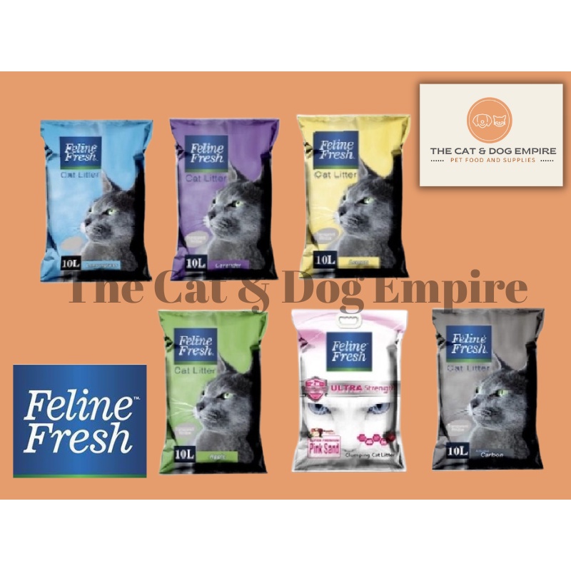 Feline Fresh Cat Litter Sand 10L LEMON LEMONGRASS COFFEE