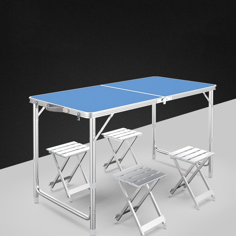 Portable alloy table with round tube Multi-functional folding table ...