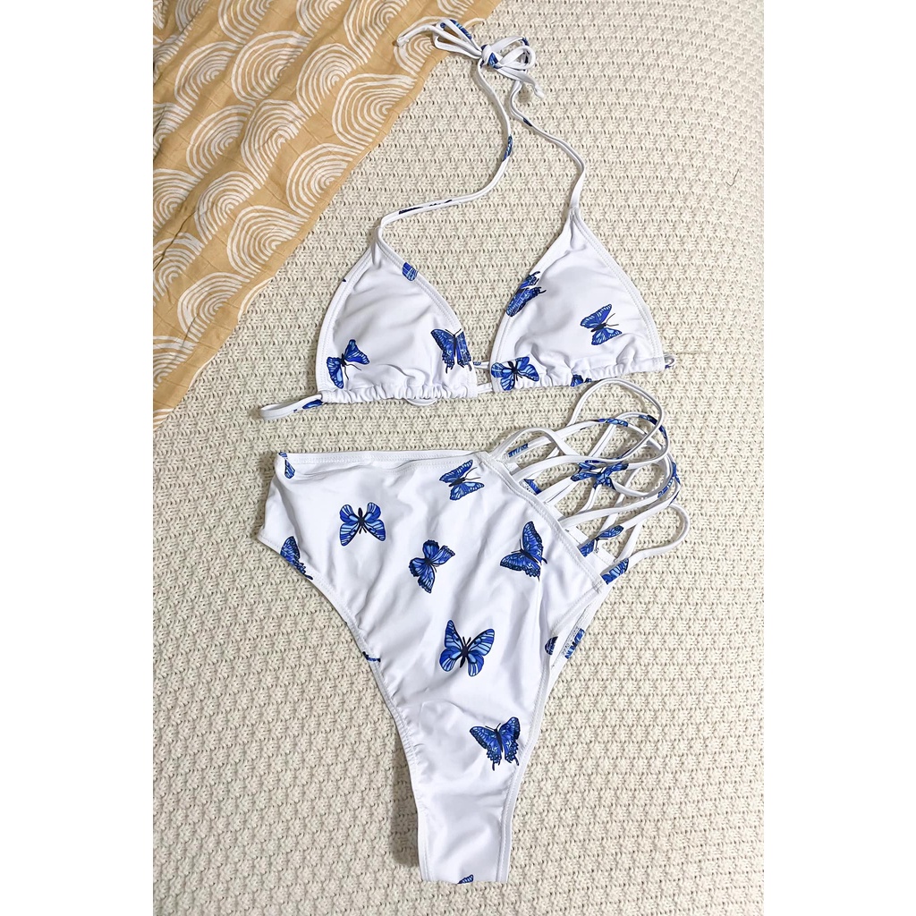 Blue Butterflies Two-Piece Bikini/Swimsuit (Shein Brand New) | Shopee ...