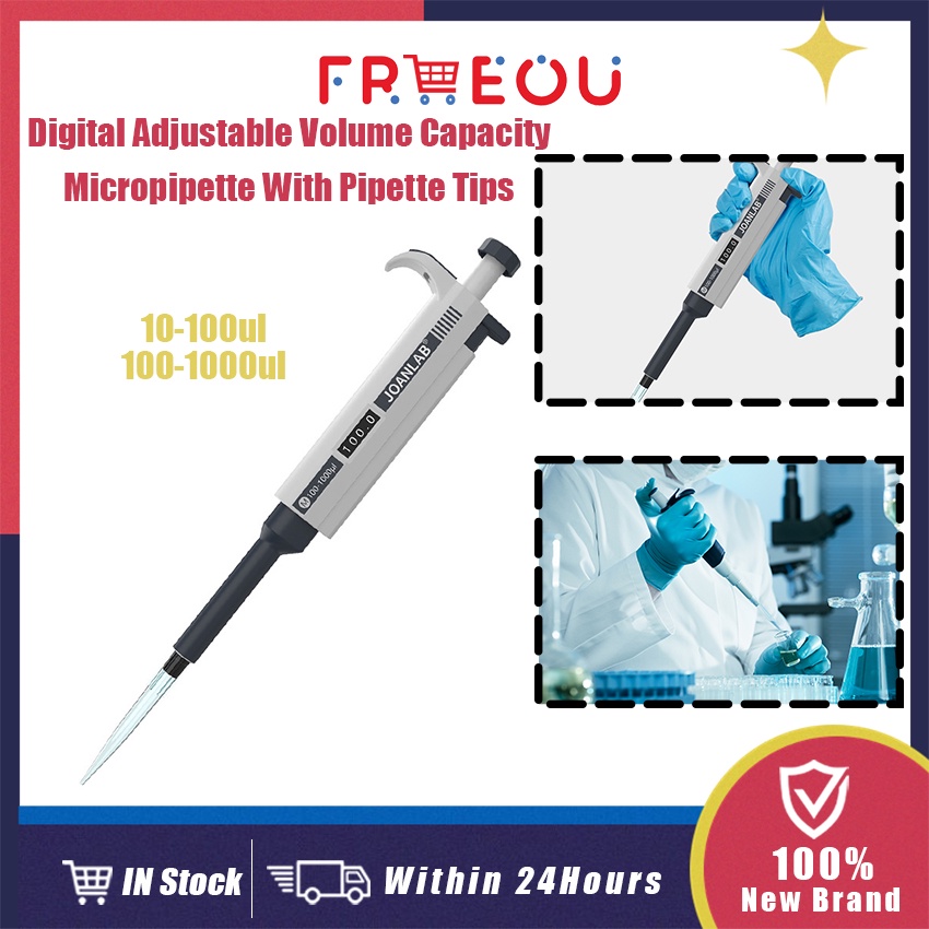 Lab Pipette Digital Micropipette 10100ul/1001000ul Adjustable Volume