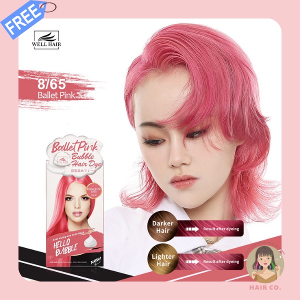 8/65 Ballet Pink Bubble Hair Dye 2 in 1 Long Lasting Hair Color