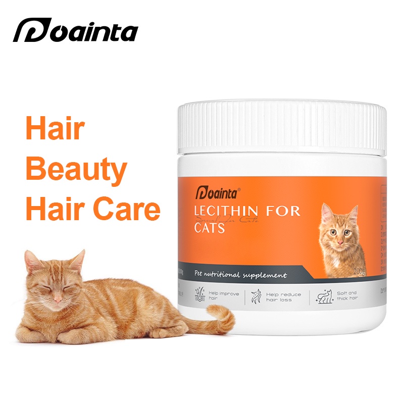 PUAINTA Pet Cat Supplement Lecithin For Cats Anti Hair Loss Nourishing ...