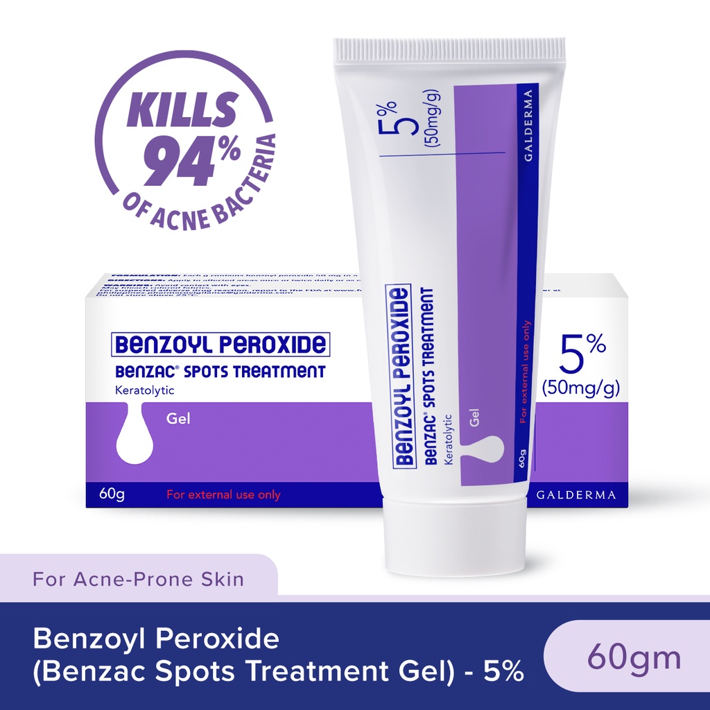 Benzac Benzoyl Peroxide Spots Treatment Gel 5 60gm (AntiAcne Pimple