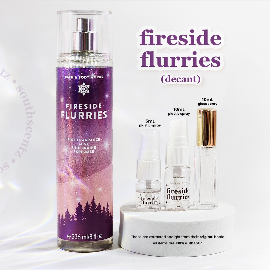 Fireside Flurries Bath and Body Works Body Mist BBW 5mL 10mL