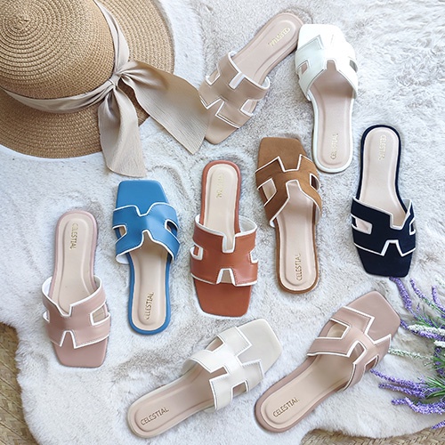 ⭐Celestialshoe.ph Hera Flat Sandals Slip-ons | Shopee Philippines