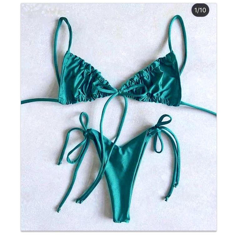 Swimwear For Women Split Bikini Swimsuit Solid Color New Style Female