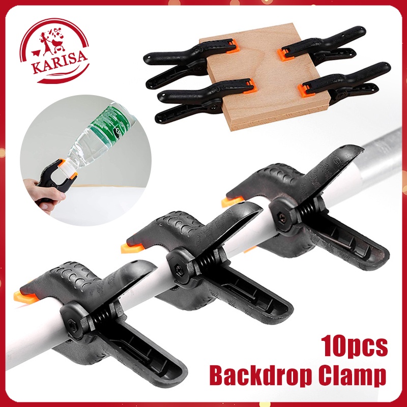 10 Packs Spring Clamps Professional Plastic Small Backdrop Clips for