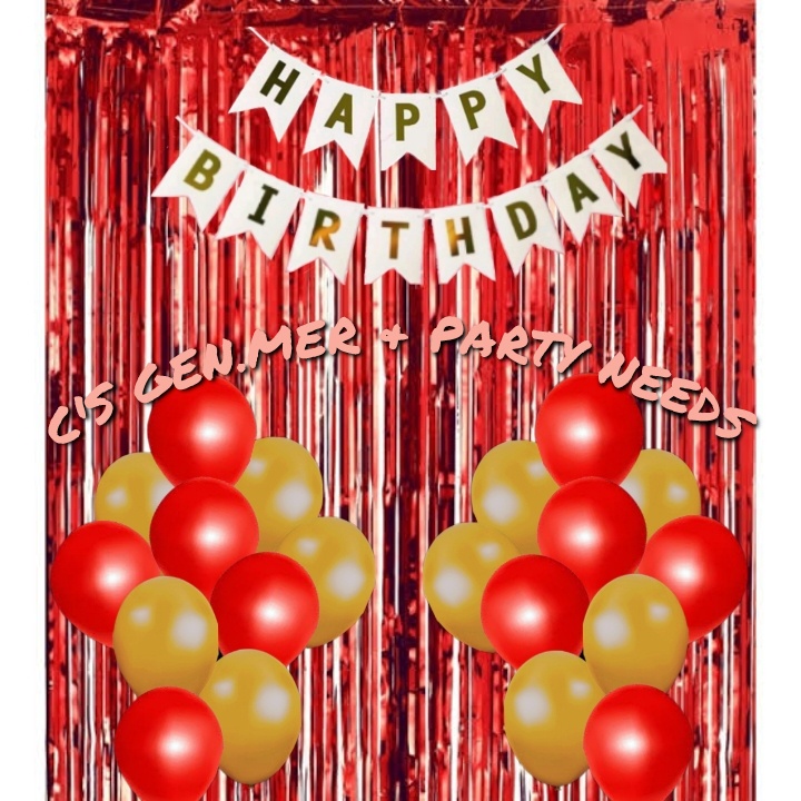 Shop black gold and red birthday party decorations for Sale on Shopee  Philippines