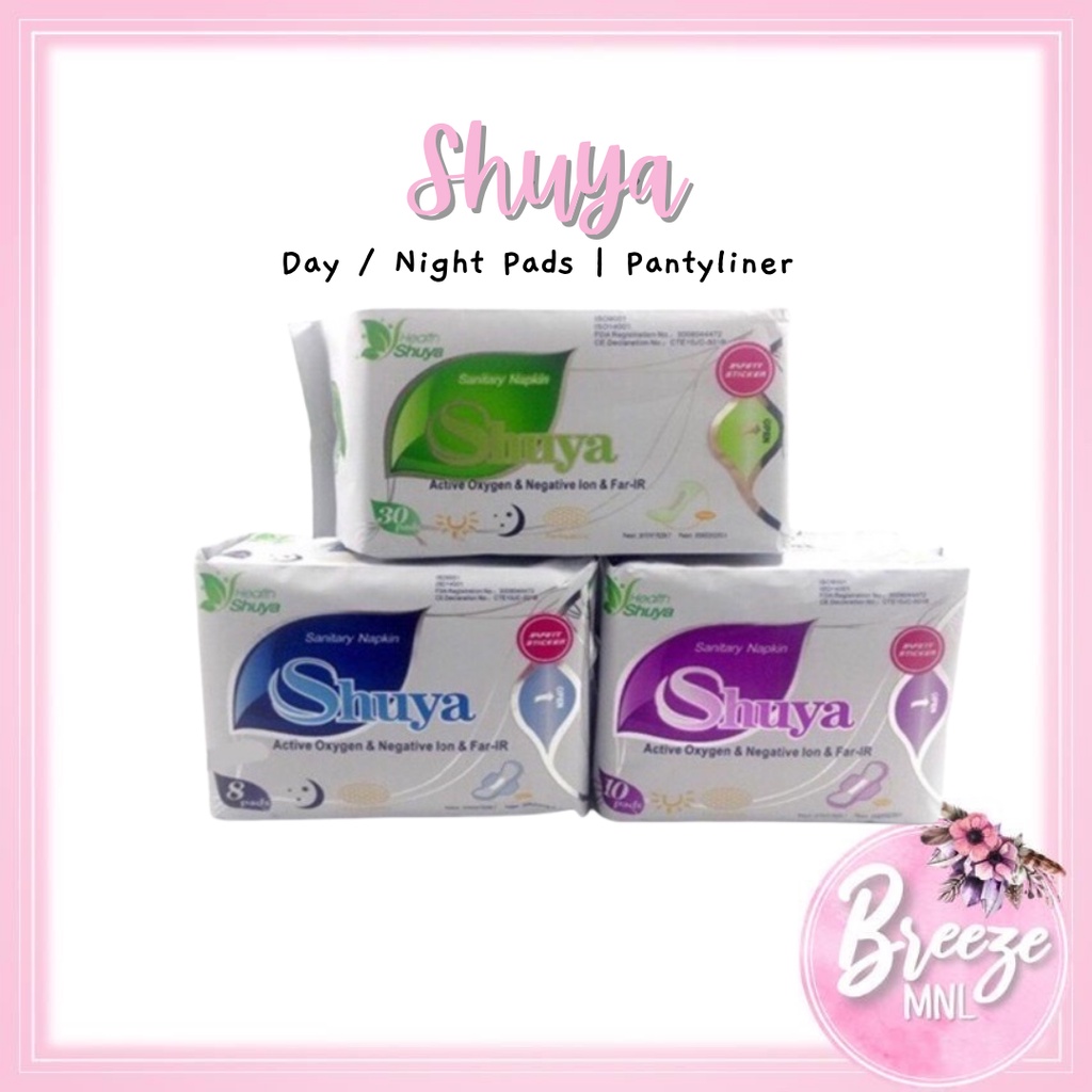 SHUYA active oxygen and far IR and anion sanitary napkin or Panty Liner