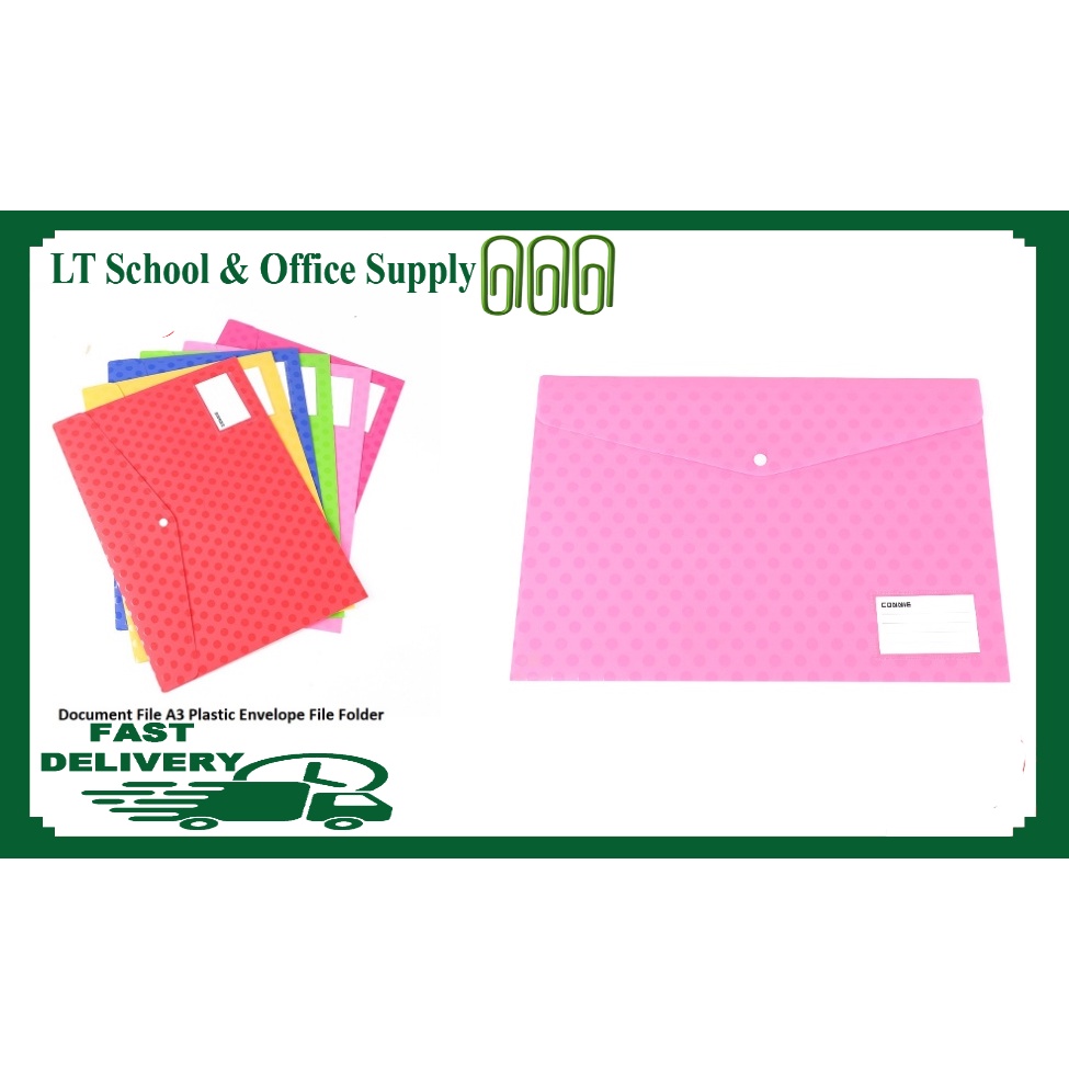 Document Envelope A3 Plastic Envelope File Folder Shopee Philippines