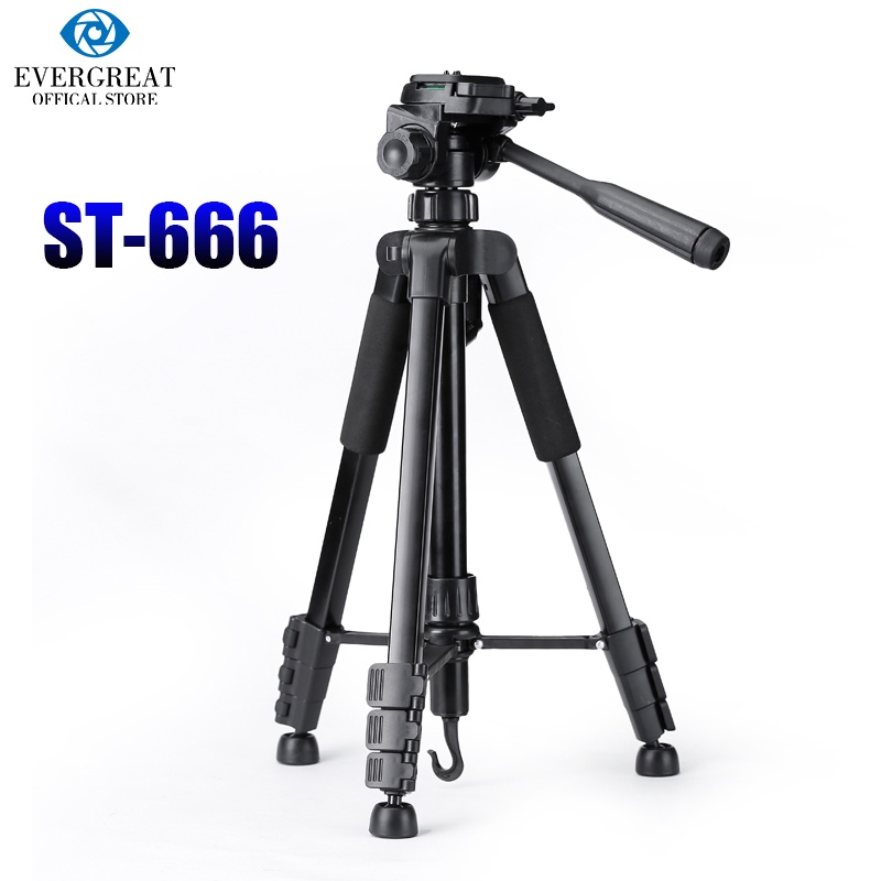 ST-666 Aluminum DSLR Camera Tripod For Vedio And Vlog Digital ...