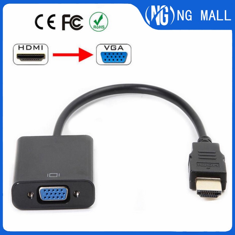 NG MALL HDMI Male to VGA Female Video Converter Adapter Cable For PC