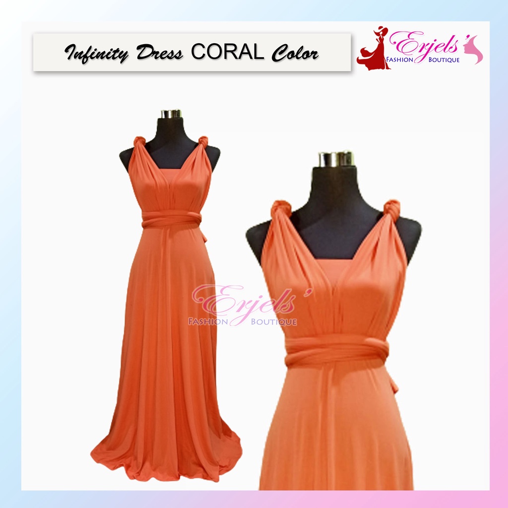 Dark peach hot sale infinity dress