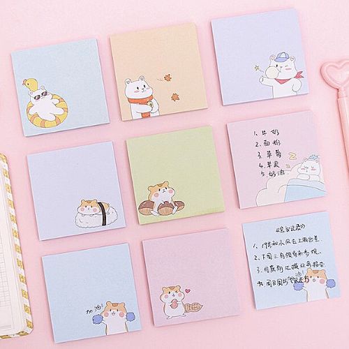Ecoplanet Cute hamster Sticky Notes School and office supplies 70sheet ...