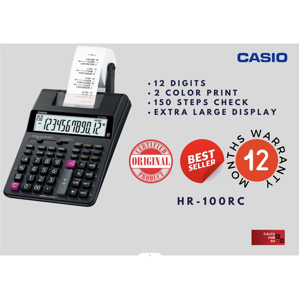 Casio hr100rc printing calculator sale