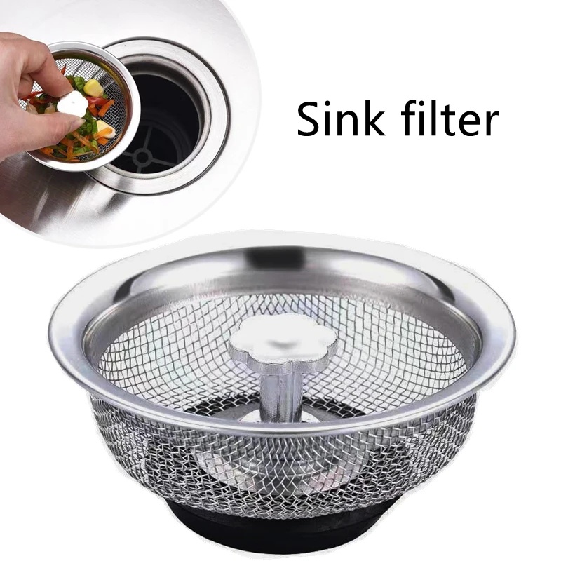 Kitchen Sink Filter/Stainless Steel Mesh Sink Strainer Filter/Bathroom ...