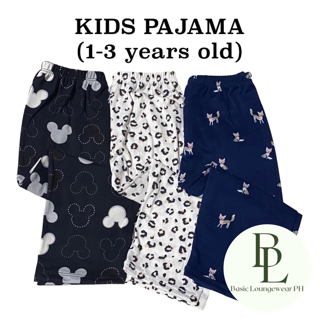 Basic Loungewear KIDS PAJAMAS (Best for 1-3 years old) | Shopee Philippines